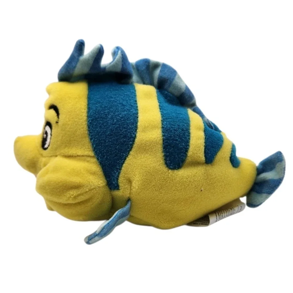 Disney Flounder Plush Mini Bean Bag 7 Inch Little Mermaid Toy NWT